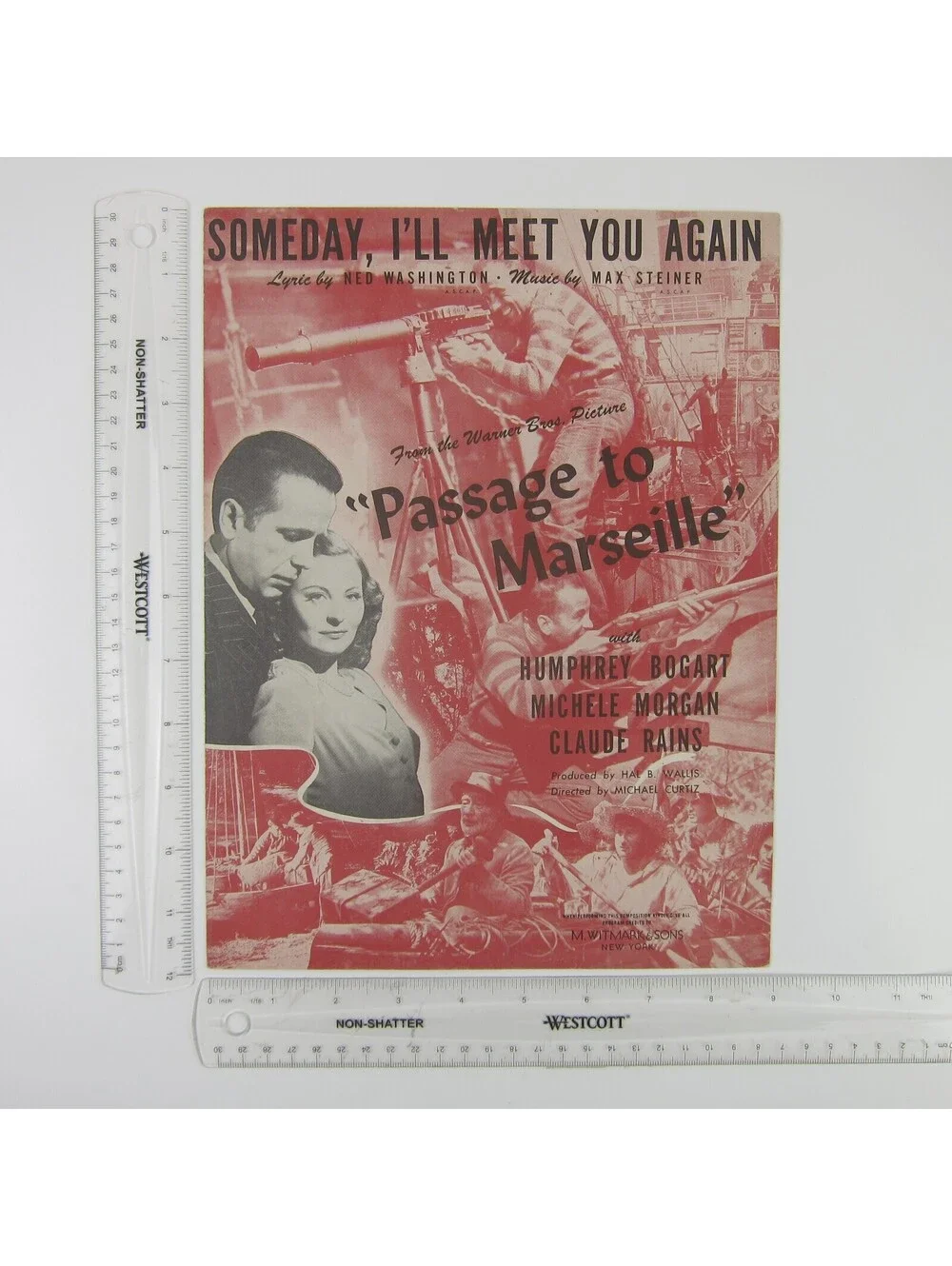 Sheet Music Someday Ill Meet You Again Passage To Marseille Humphrey Bogart 1944